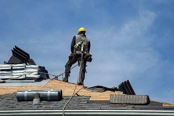 Professional Gutter Installation technician working in South Whitley, IN